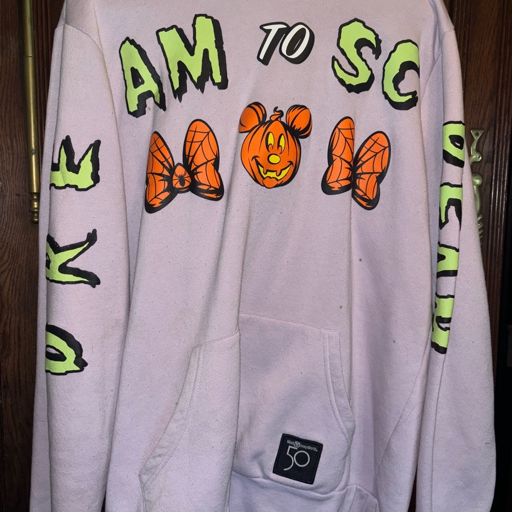 Disney Halloween Graphic Sweater - lavender 50th anniversary hoodie
